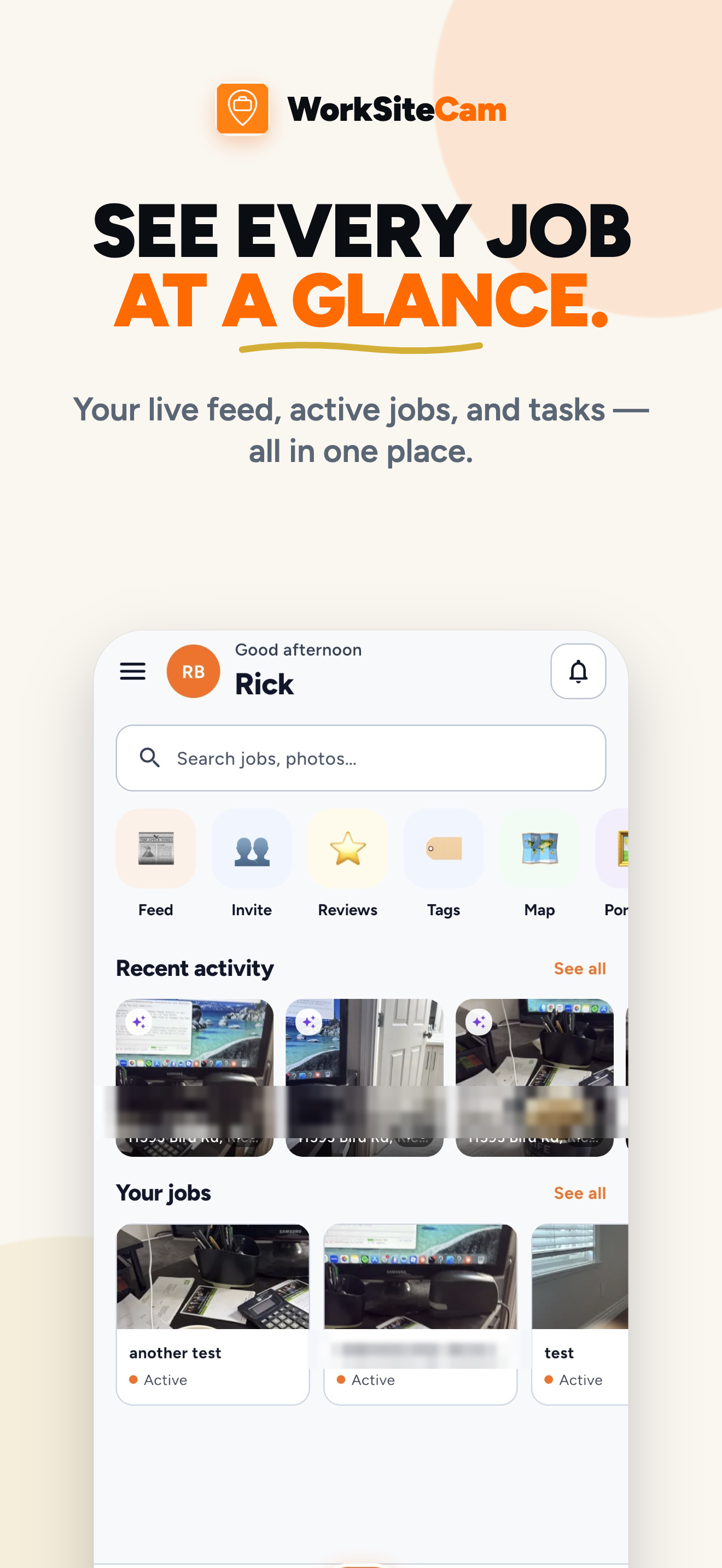 Worksite Cam mobile app